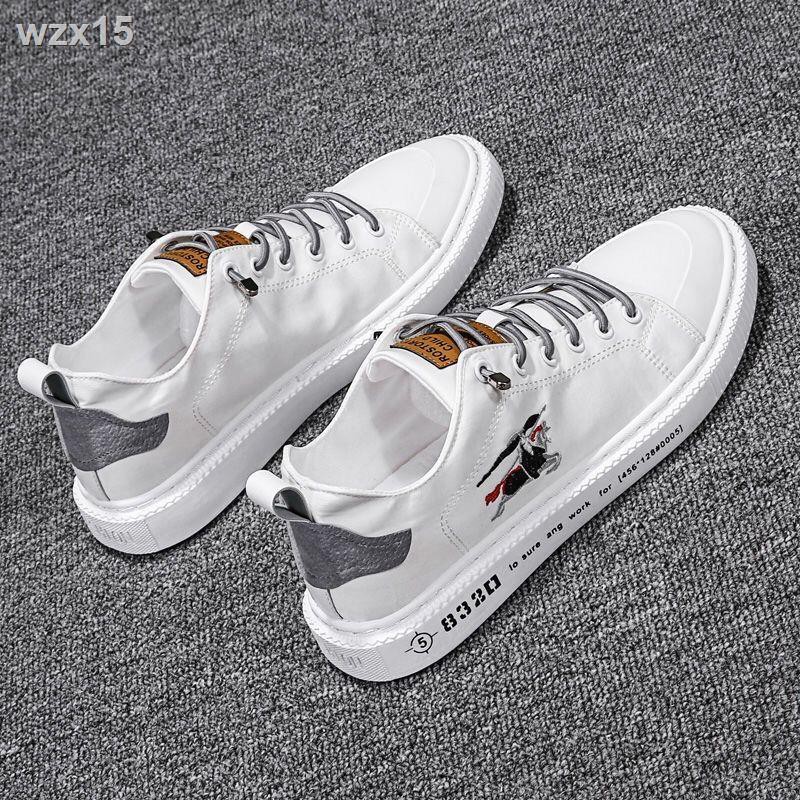 Giày vải lụa băng nam 2021 trắng thoáng khí mới mùa hè sneaker phiên bản Hàn Quốc của xu hướng thường phù hợp v