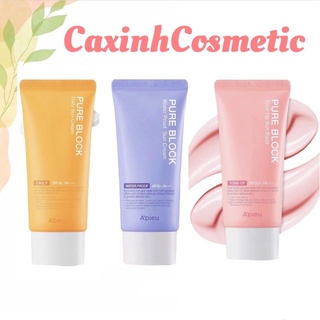 [Mẫu mới- Có bill] Kem chống nắng nâng tone Apieu Pure Block Daily Sun Cream 50ml