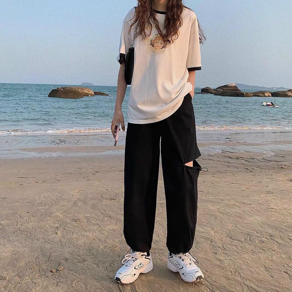 Quần jogger rút gấu rách chất umi, phong cách hàn quốc_G.A.O Fashion | BigBuy360 - bigbuy360.vn