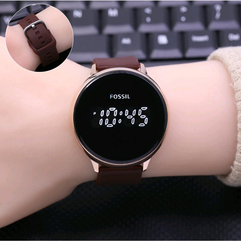 Đồng Hồ FOSS Màn Hình Cảm Ứng Chất Liệu Cao Su Thời Trang Có Hộp Đựng Cho Nữ C5H5