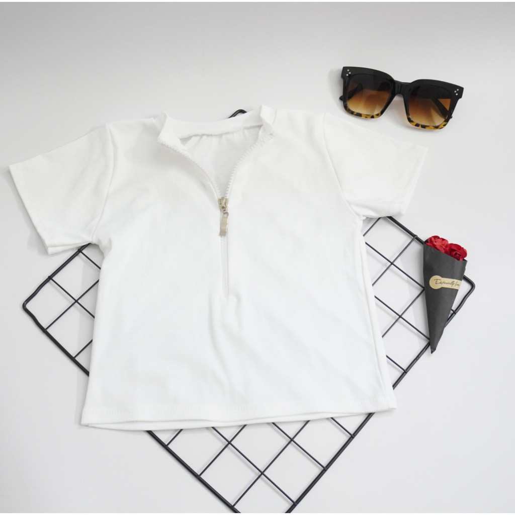 🌈𝓐̉𝓷𝓱 𝓽𝓾̛̣ 𝓬𝓱𝓾̣𝓹🌈 - Áo croptop tay ngắn thiết kế dây kéo cực cá tính ( BEST SELLER)/ áo thun nữ/ croptop | BigBuy360 - bigbuy360.vn