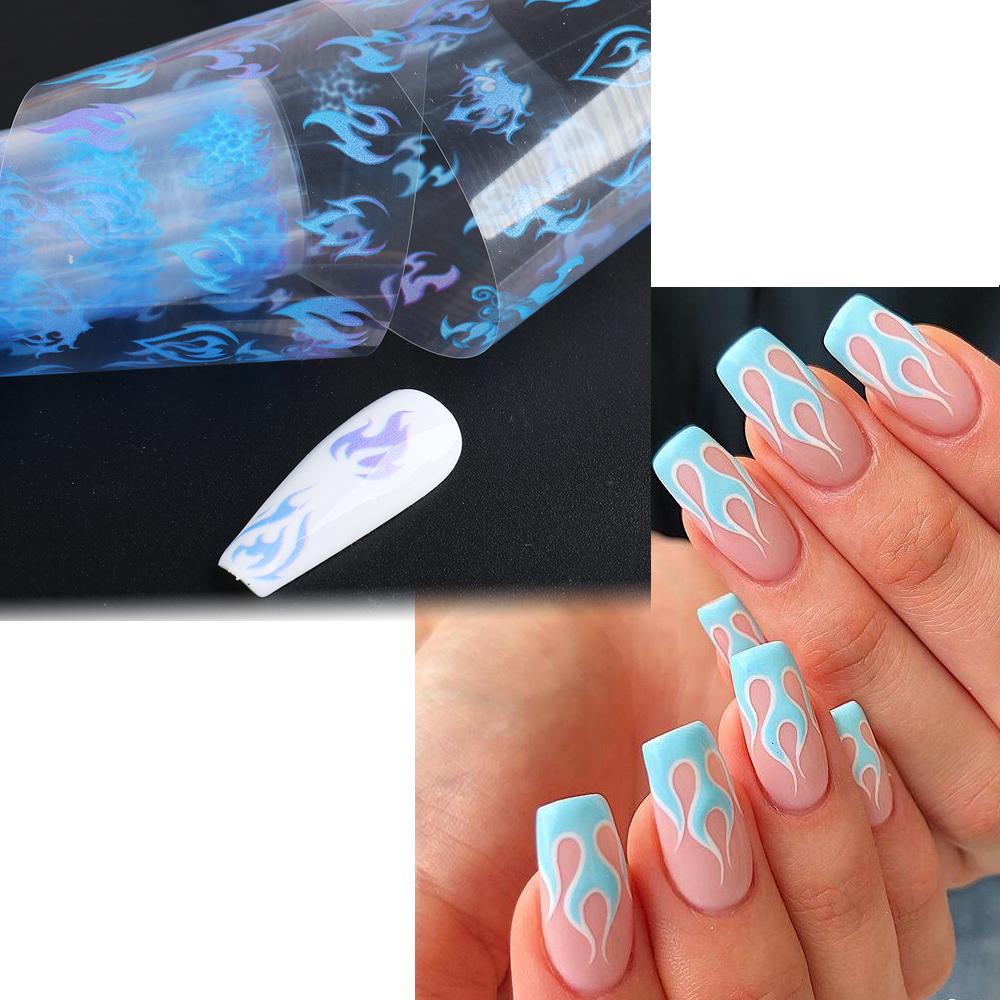 Bộ Miếng Dán Trang Trí Móng Tay Nghệ Thuật Màu Dạ Quang DIY