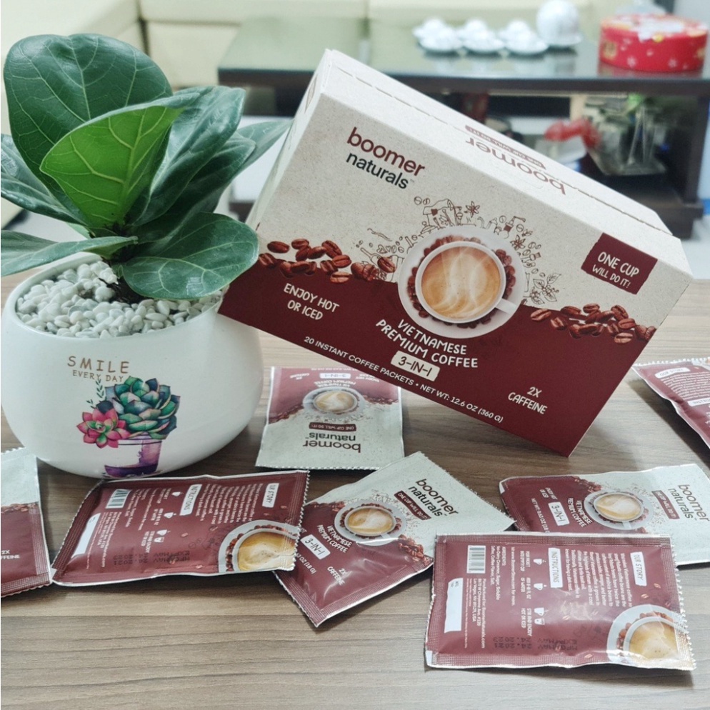 Cafe Hòa Tan 3-in-1 xuất thị trường Mỹ - Boomer Naturals Coffee | BigBuy360 - bigbuy360.vn