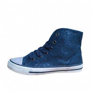 Giày Zara màu xanh cổ cao