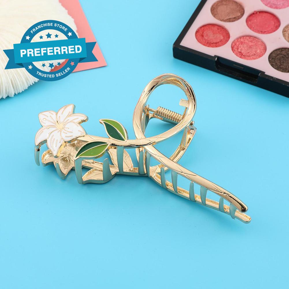 Kẹp Tóc Cá Mập Hình Hoa Lily D8D0