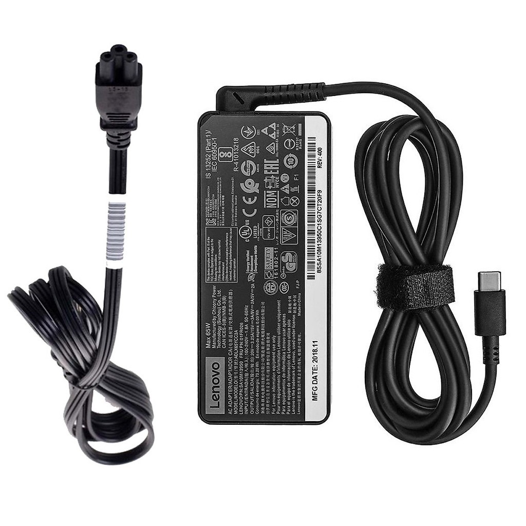 (ADAPTER) SẠC LAPTOP LENOVO 20V 3.25A (65W) (USB-C) kích thước đầu ghim sạc