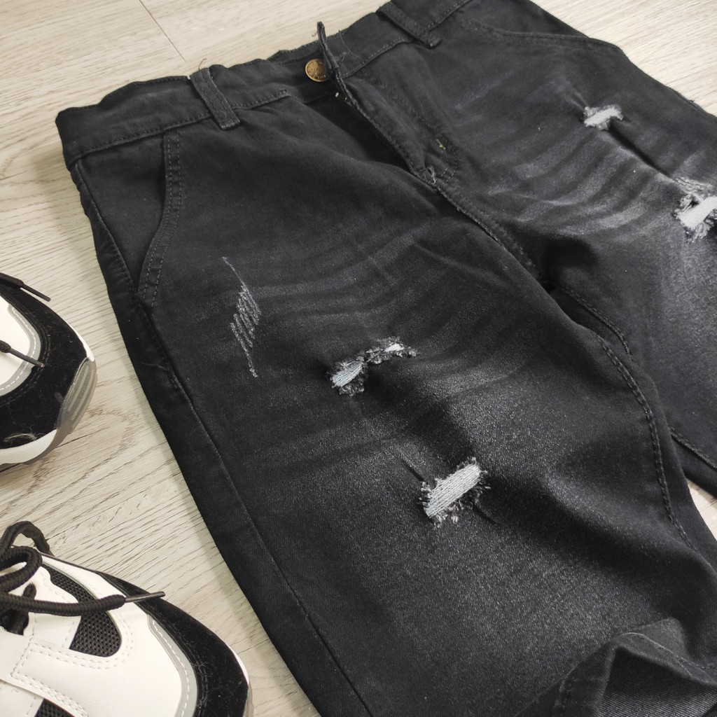 Quần short bò nam màu đen ⭐ FREESHIP ⭐ SS805 shop Sunsun chuyên quần sọt jean nam