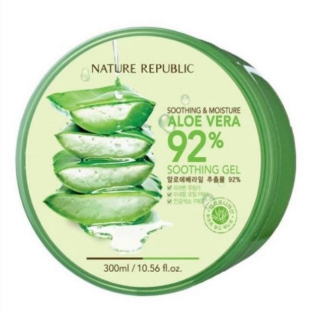 Gel Lô Hội Nha Đam Tinh Chất 92% Nature Republic Mỹ Phẩm Hana Đa Năng Dưỡng Toàn Thân 300ml