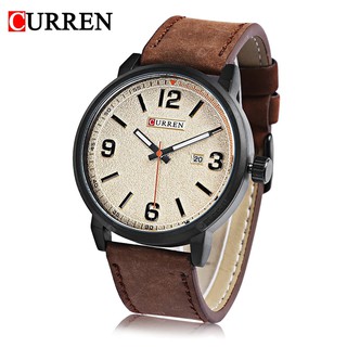 Đồng hồ nam Curren 8218 Dây da cao cấp, Chống nước, Chống xước