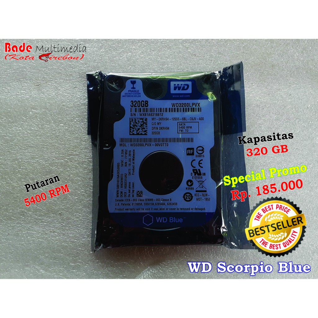 Ổ Cứng Di Động Hdd 320gb Wd Scorpio Màu Xanh 2.5 Inch | BigBuy360 - bigbuy360.vn