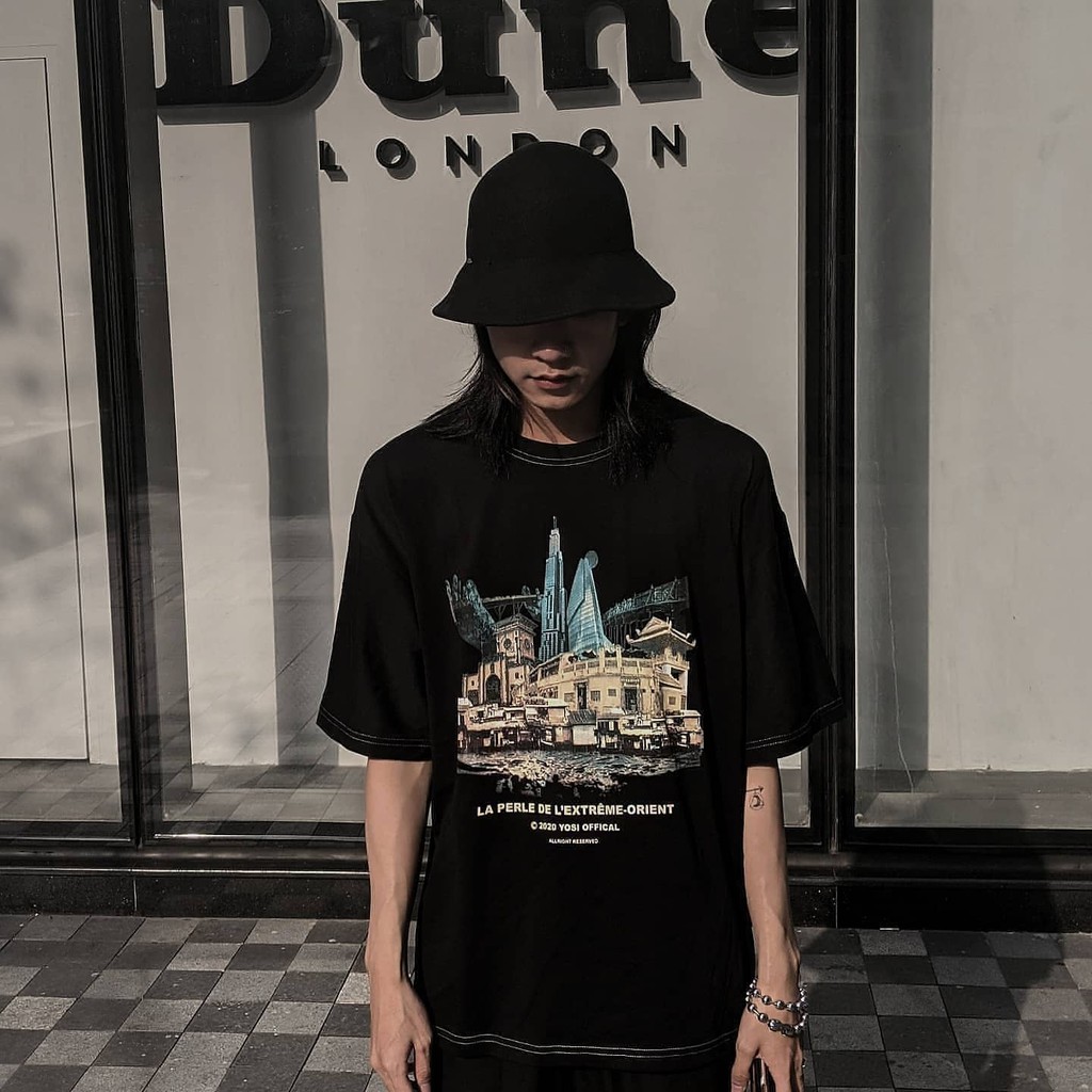 Áo Thun Yosi.club Oversize 100% Cotton VNIME - Black