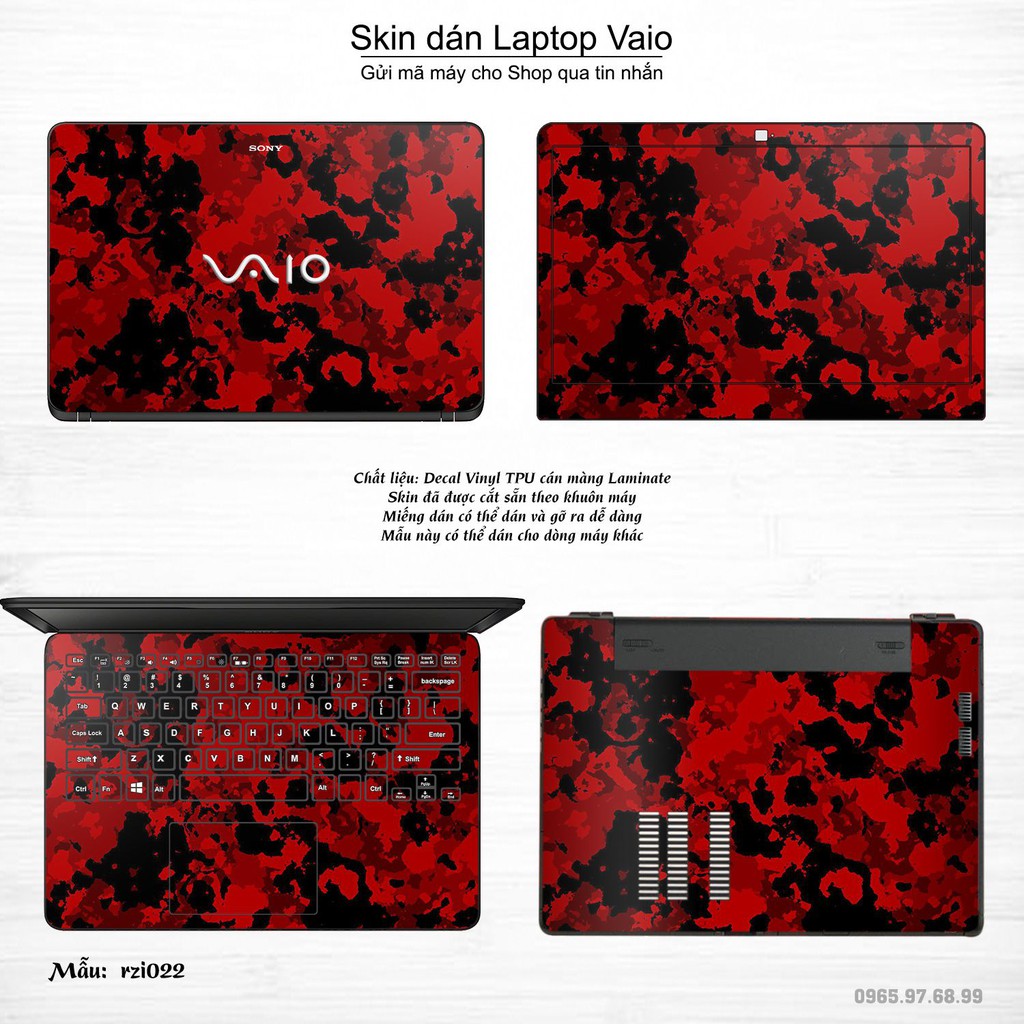 Skin dán Laptop Sony Vaio in hình rằn ri _nhiều mẫu 2 (inbox mã máy cho Shop)