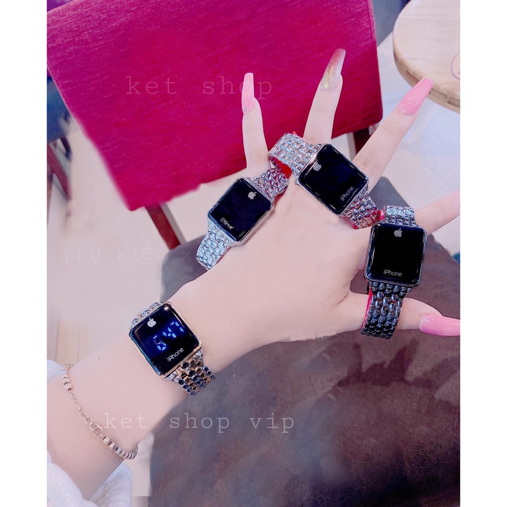 {HOT}Đồng hồ iphone màn hình CẢM ỨNG điện tử quai hợp kim không rỉ pin siêu bền thời thượng | BigBuy360 - bigbuy360.vn