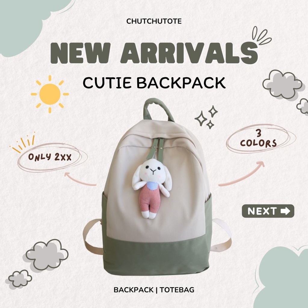 Balo Ulzzang thời trang tông pastel dễ thương đi học đi chơi