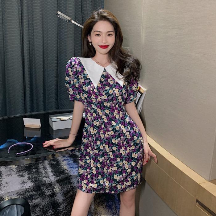 Đầm Hoa Tay Ngắn Thời Trang Dành Cho Nữ