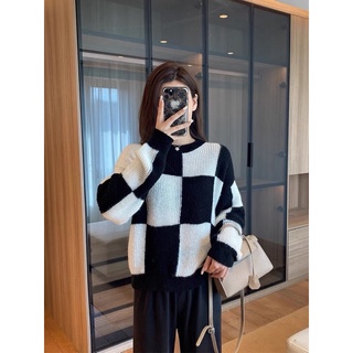 Áo Len Kẻ Caro Trắng Đen ◾️◽️