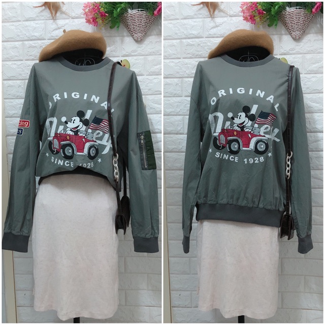 SET áo chuột Mickey chân váy hot trend