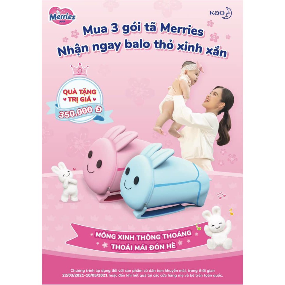 Tã/bỉm quần/dán BỈM MERRIES NỘI ĐỊA NHẬT CỘNG MIẾNG size Newborn / size S dán 82+6m