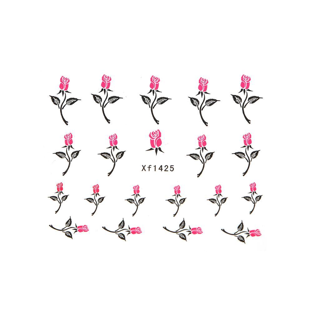 Bộ 50 Miếng Dán Họa Tiết Hoa Hỗn Hợp Trang Trí DIY