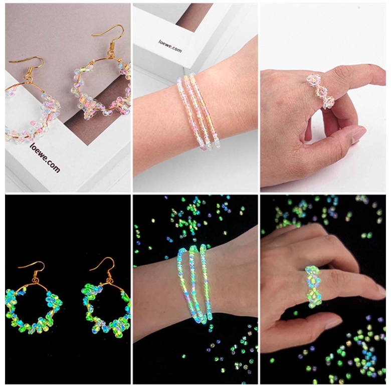 Bộ 660 Hạt Xâu Chuỗi Màu Sắc Phát Sáng Trong Bóng Tối Độc Đáo