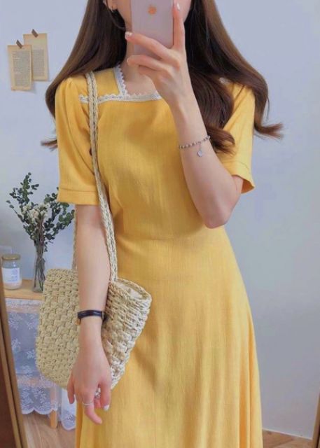 Đầm Tiểu Thư ren cổ