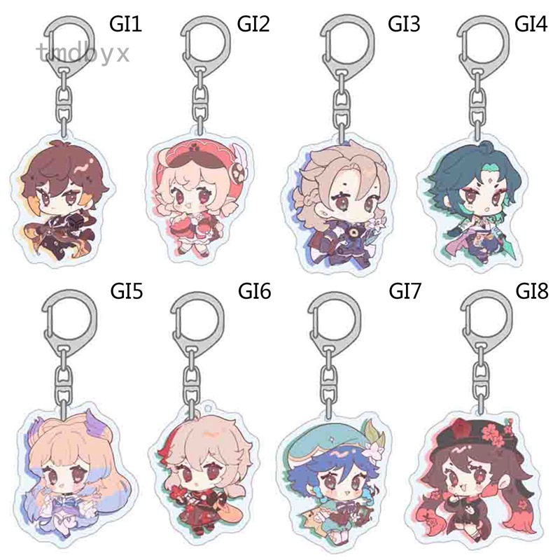 Tmdbyx Móc khóa hai mặt acrylic in hình nhân vật trong game Morax Klee