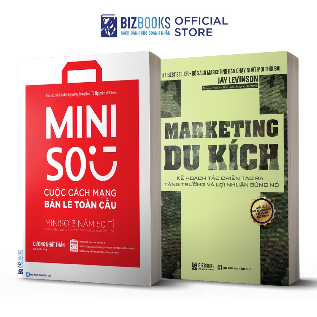 Combo Sách: Miniso – Cuộc cách mạng bán lẻ toàn cầu & Marketing du kích: Kế hoạch tác chiến tạo lợi nhuận bùng nổ – Nhiều tác giả – top1shop