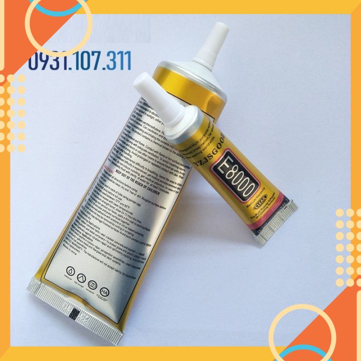 Keo dán đá, kim cương trang sức E-8000, Keo dán ron, keo dán màn hình, kính,linh kiện điện thoại và các chi tiết nhỏ.
