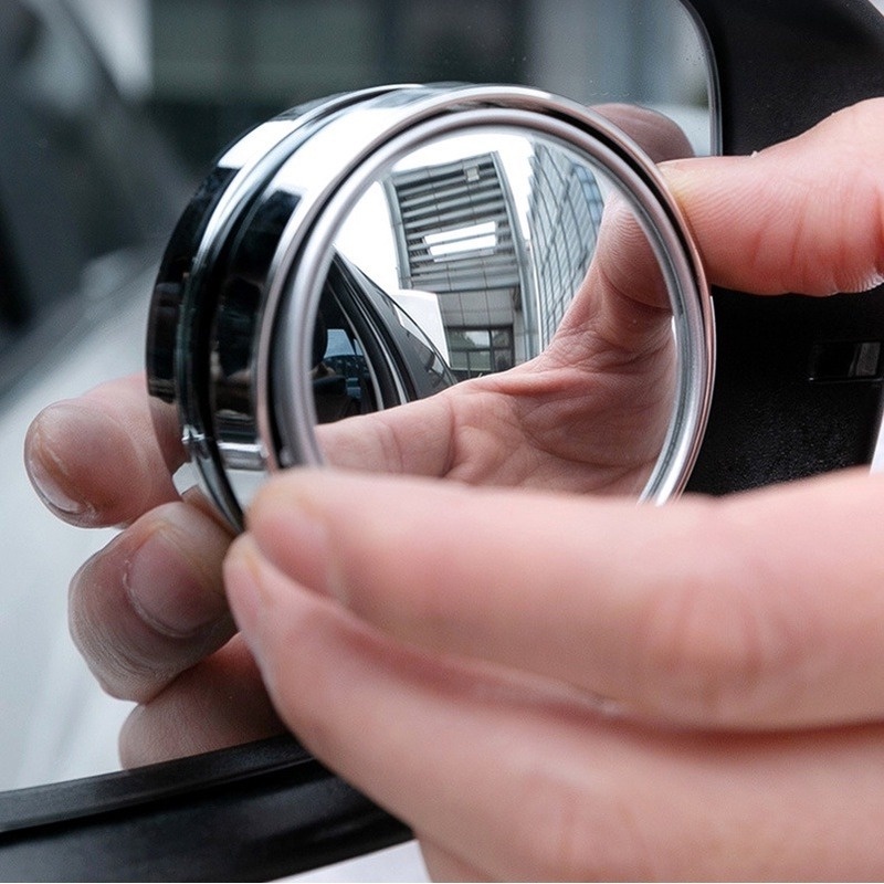 Gương lồi chiếu hậu điểm mù hình tròn xoay chỉnh được 360° cho xe hơi
