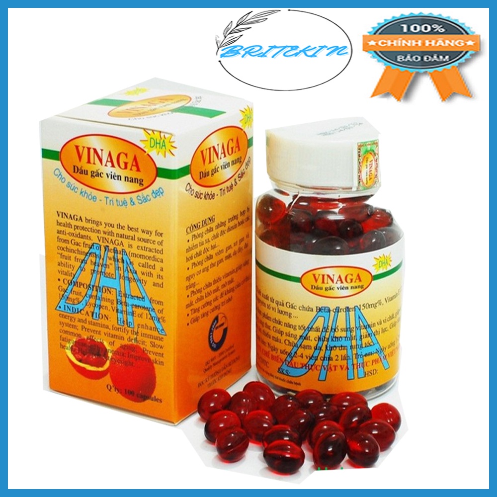 Dầu Gấc Vinaga DHA 100 viên
