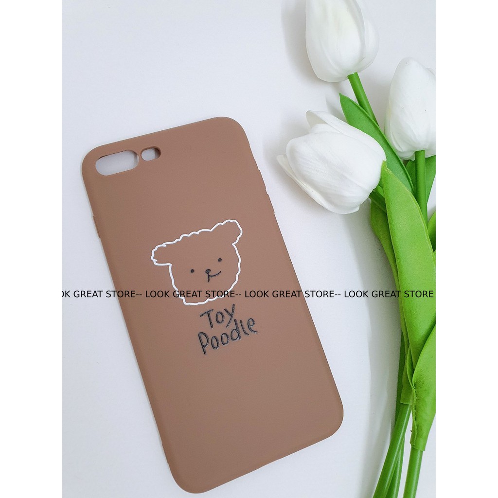 🌟 Look Great! Ốp lưng TOY POODLE_E027_Ốp lưng iphone 7 PLUS/ 8 PLUS