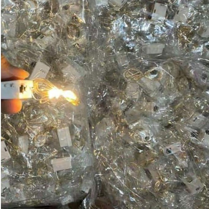 10 cái đèn led trang trí đèn fairylight fairy light đèn led đom đóm màu vàng dài 1m