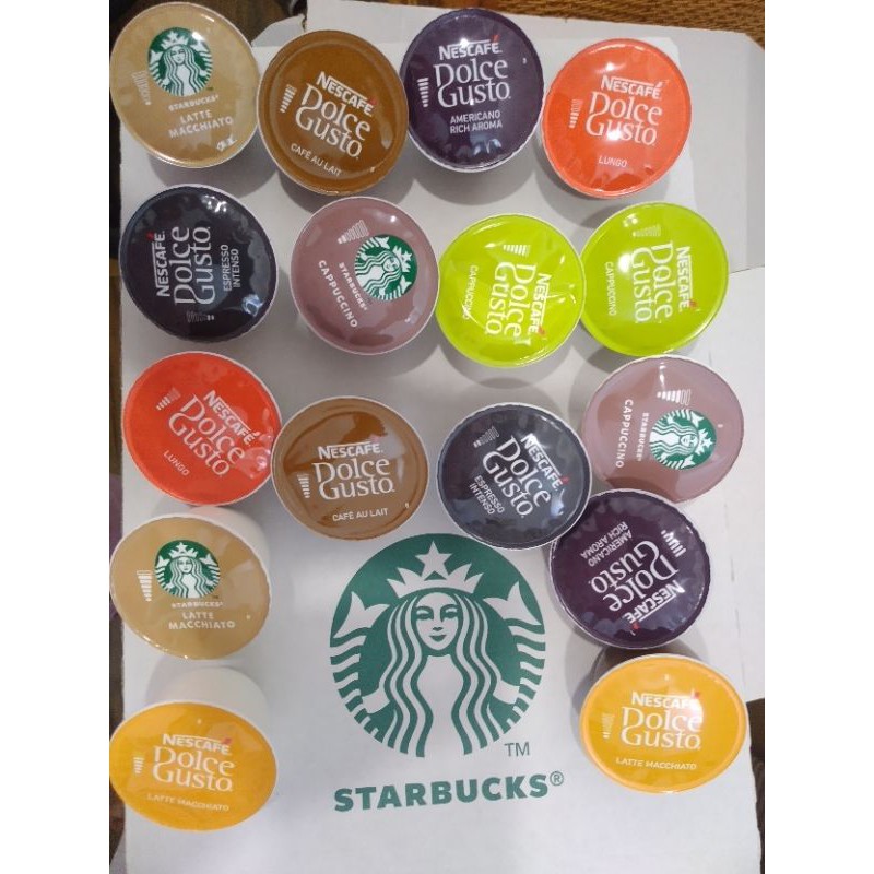 Hộp 16 viên cà phê Starbucks và Nescafe Dolce Gusto