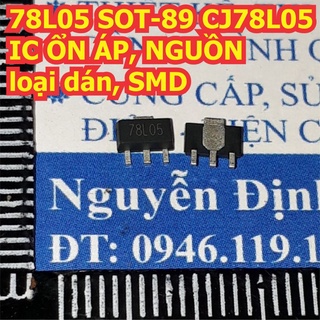 Mua 20 con 78L05 SOT-89 CJ78L05 7805 IC ỔN ÁP  nguồn loại dán  SMD kde4129