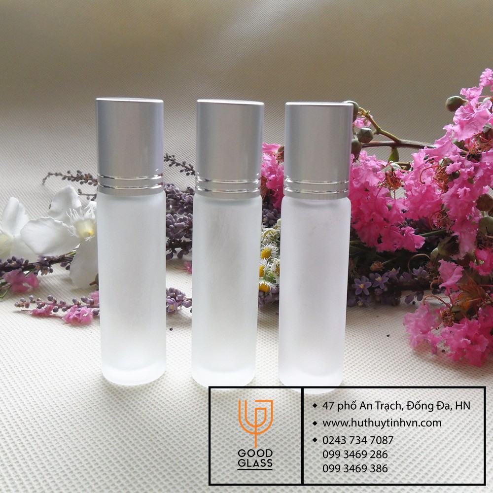 Set 5 chai bi lăn thủy tinh đựng dầu dừa dịch chiết 10ML