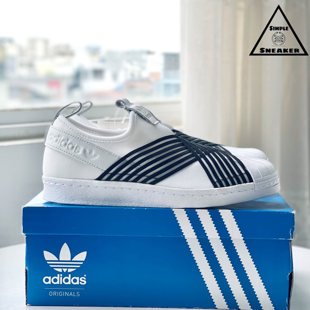 Giày Nữ Superstar FREESHIP Adidas Superstar Slip On Chính Hãng - Giày Sneaker Nữ Không Dây Chuẩn Auth [CG6013]