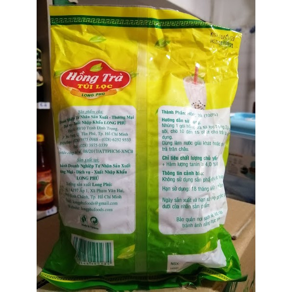 Hồng trà túi lọc Long Phú 200g