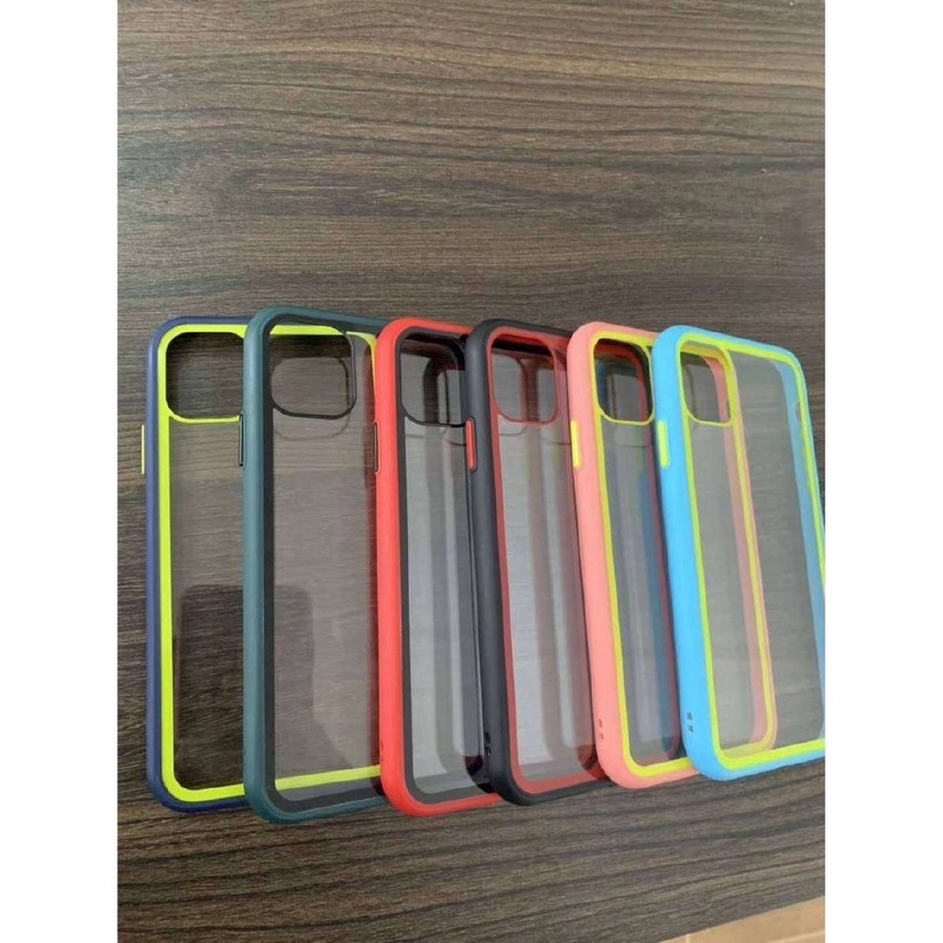 Ốp điện thoại bo viền chống sốc màu kẹo trong suốt iPhone SE 2020 11 Pro Max X Xr Xs Max 7 8 Plus | BigBuy360 - bigbuy360.vn