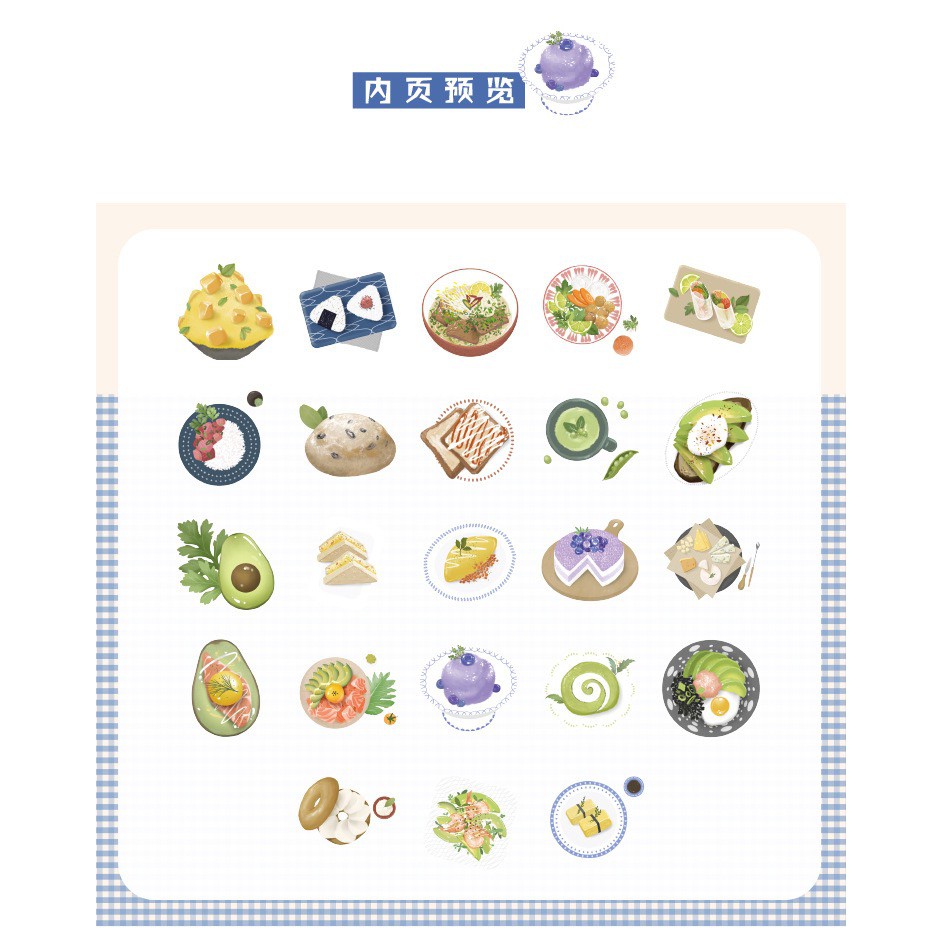 Bộ sticker/ Hình dán Các Loại Món Ăn (46 Hình) - Sticker Sushi