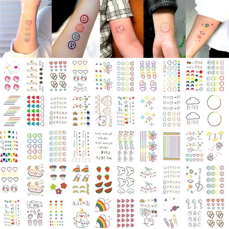 【SIYA Magic Tattoo】Tổng Cộng 30 ảnh Hình Xăm Dán Tạm Thời Hình Thủy Thủ Mặt Trăng Đen