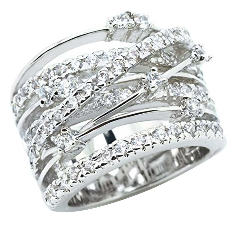 Nhẫn ĐíNh Kim Cương Giả Sang TrọNg Cho Nữ