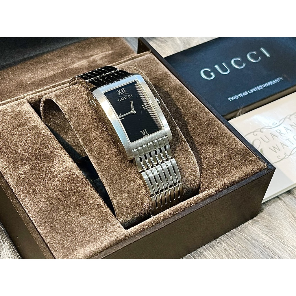 Đồng hồ Nữ Gucci 8600J mặt đen hình chữ nhật