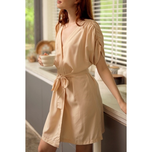 Áo choàng DIANA - Da | 100% sợi gỗ tự nhiên mặc nhà du lịch sang trọng | BigBuy360 - bigbuy360.vn