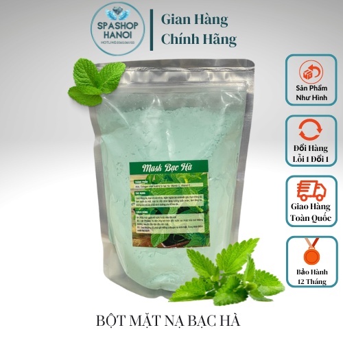 ( Nạ Bặc Hà ) Bột Mặt Nạ Bạc hà Đắp Mặt Đẹp Da. Mặt Nạ Bạc hà Colagen Loại 1 Chính Hãng