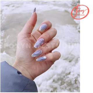 🌈[NAILBOX] Bộ móng giả vân đá xanh phong thủy🌈 - Dùng được nhiều lần