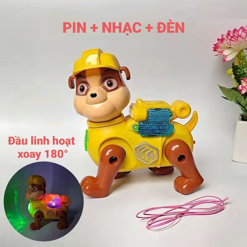 Đồ chơi chú chó cứu hộ chạy bằng pin có nhạc thú vị cho bé trai bé gái