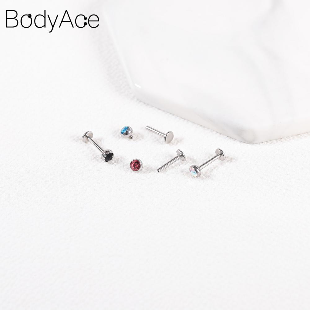1 Khuyên Xỏ Sụn Tai Bằng Thép Không Gỉ 2 / 3 / 4mm Nhiều Màu Sắc Cá Tính