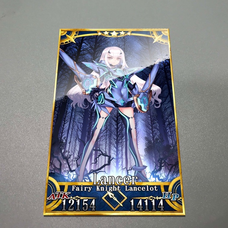 Thẻ bài custom card bánh xốp anime Fate/Grand Order FGO để sưu tầm tự chọn Fairy Knight Lancelot