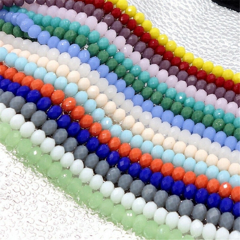 Chuỗi Hạt Pha Lê Thủy Tinh Nhiều Màu Sắc Dùng Làm Trang Sức Thủ Công 2/3/4/6/8mm