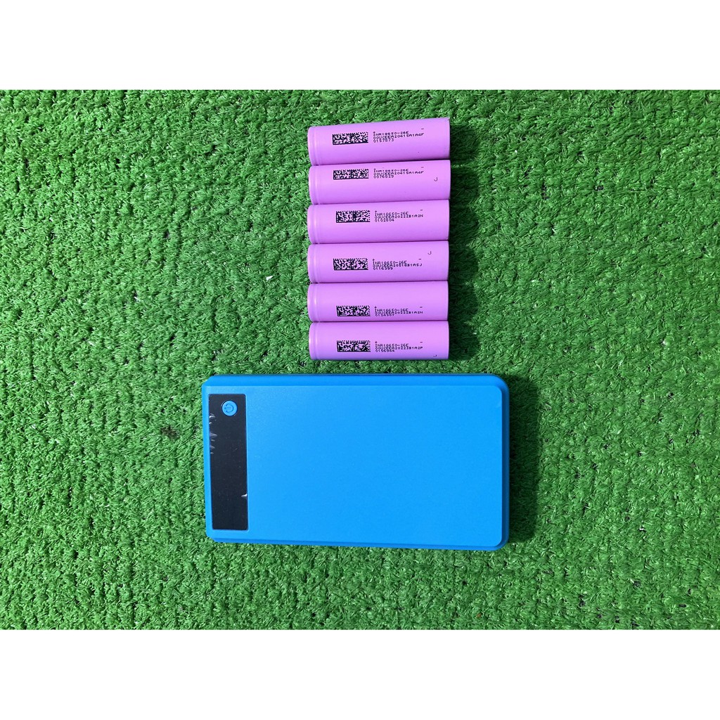 Box sạc dự phòng 6 cell LCD (dể dàng thay pin) + 6 cell 18650 2600 mAh mới 100% ,màu sắc tự chọn ( COMBO Giá Rẻ )